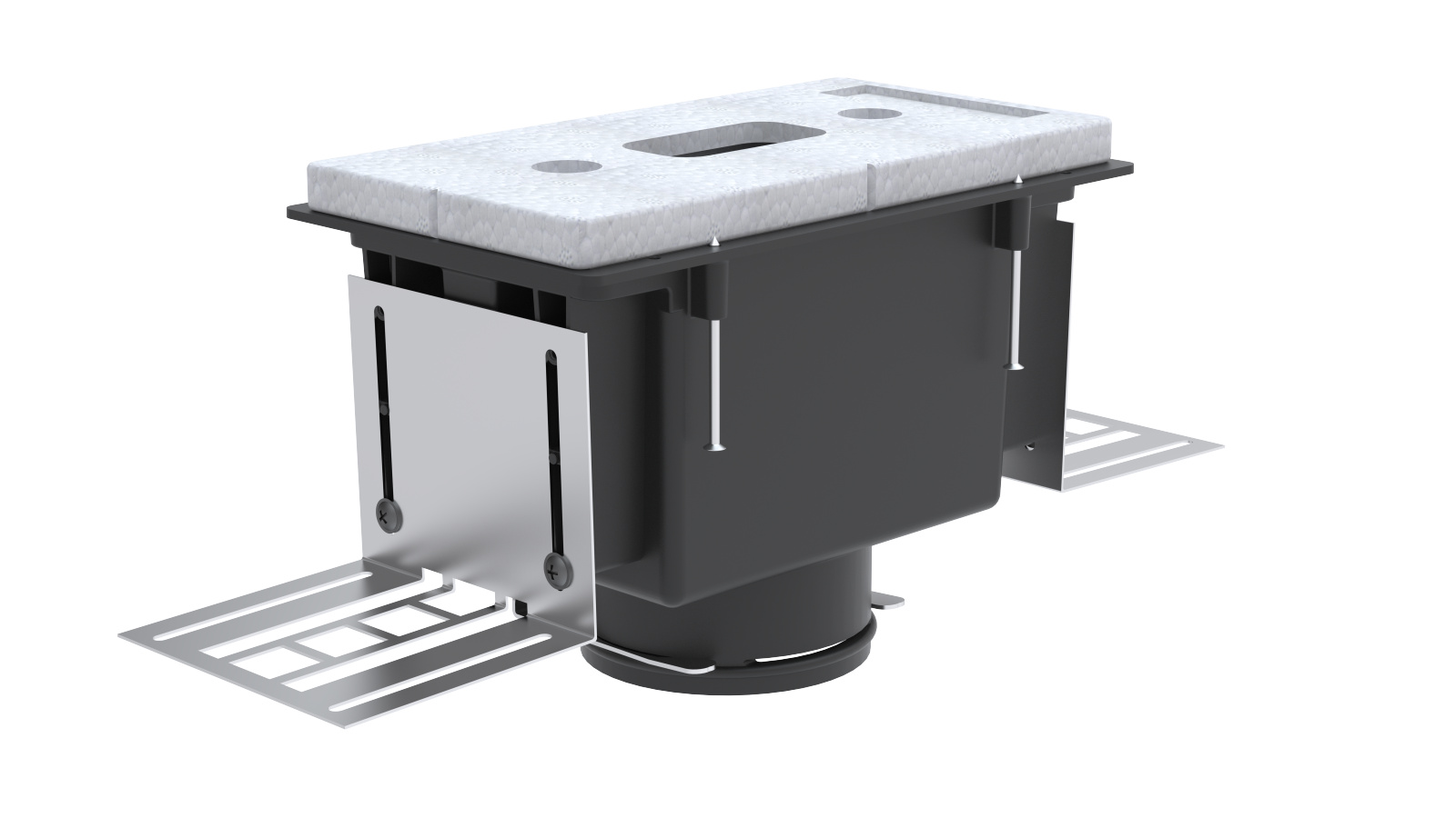 Rendering Zehnder ComfoCase CLD-P Comfortable indoor ventilation Angled view