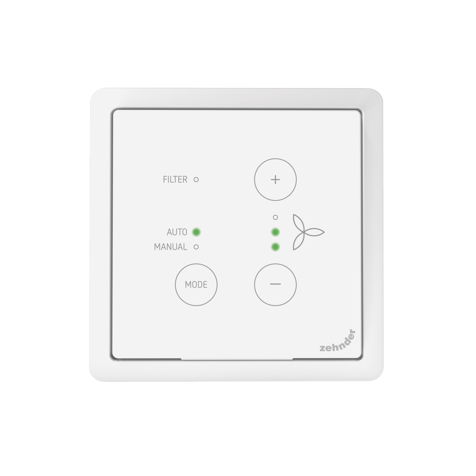 Cut-Out Zehnder ComfoSwitch C Comfortable indoor ventilation Front view