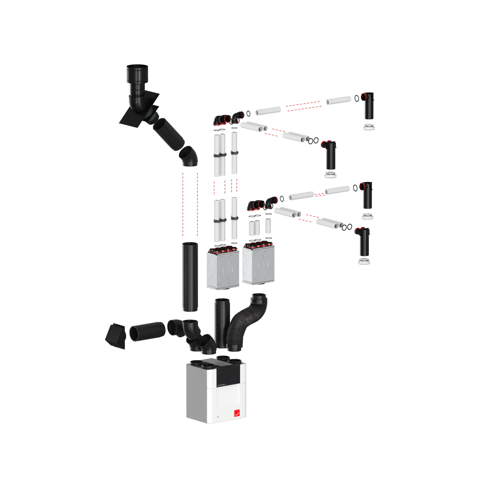 Cut-Out Comfortable indoor ventilation Angled view
