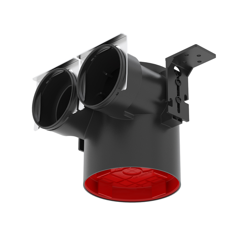 Rendering Zehnder ComfoCase TVA-P Comfortable indoor ventilation Angled view