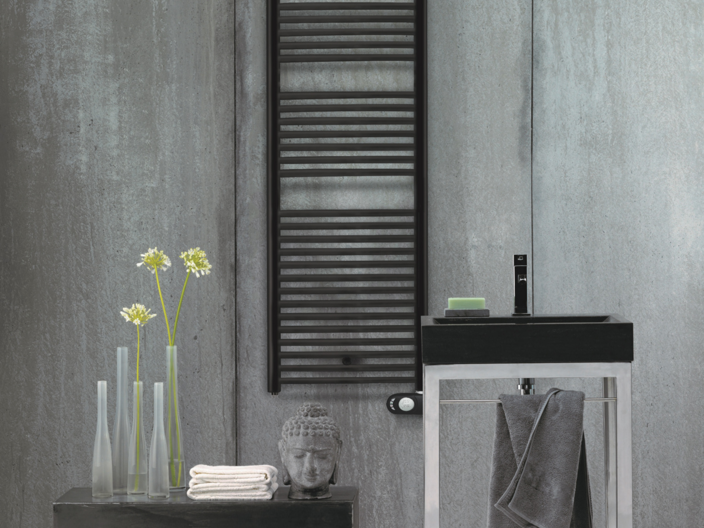 Zehnder_RAD_Aura-EL_Matt-black Rendering Zehnder Aura Decorative radiator