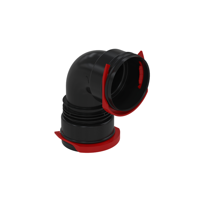 ComfoFit bend DN90, RapidLock Connector, for ComfoTube 90, 90°, black, polymer