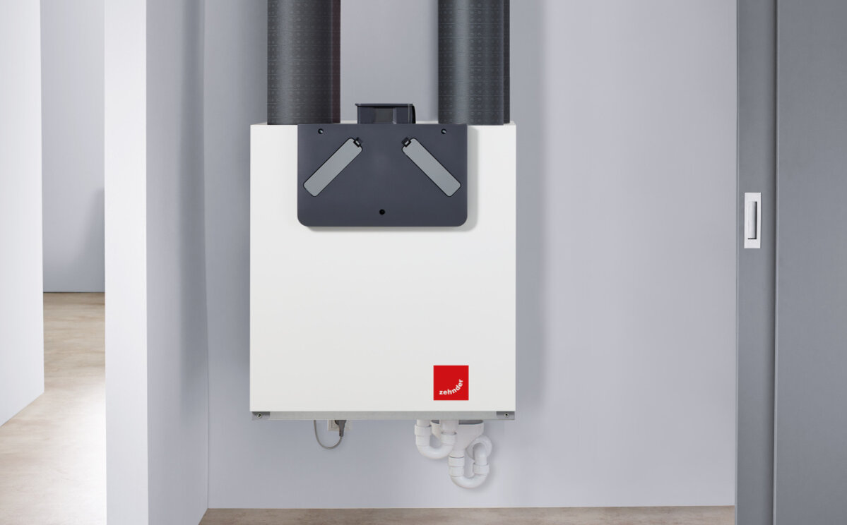 Zehnder_CSY_E300_E400_CW_320_Comfopipe_160_detail_ComfoPipe_Compact Cut-Out Zehnder ComfoAir E200 Comfortable indoor ventilation Front view