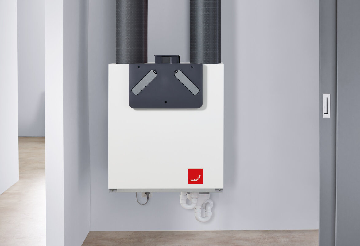 Zehnder_CSY_E300_E400_CW_320_Comfopipe_160_detail_ComfoPipe_Compact Cut-Out Zehnder ComfoAir E200 Comfortable indoor ventilation Front view