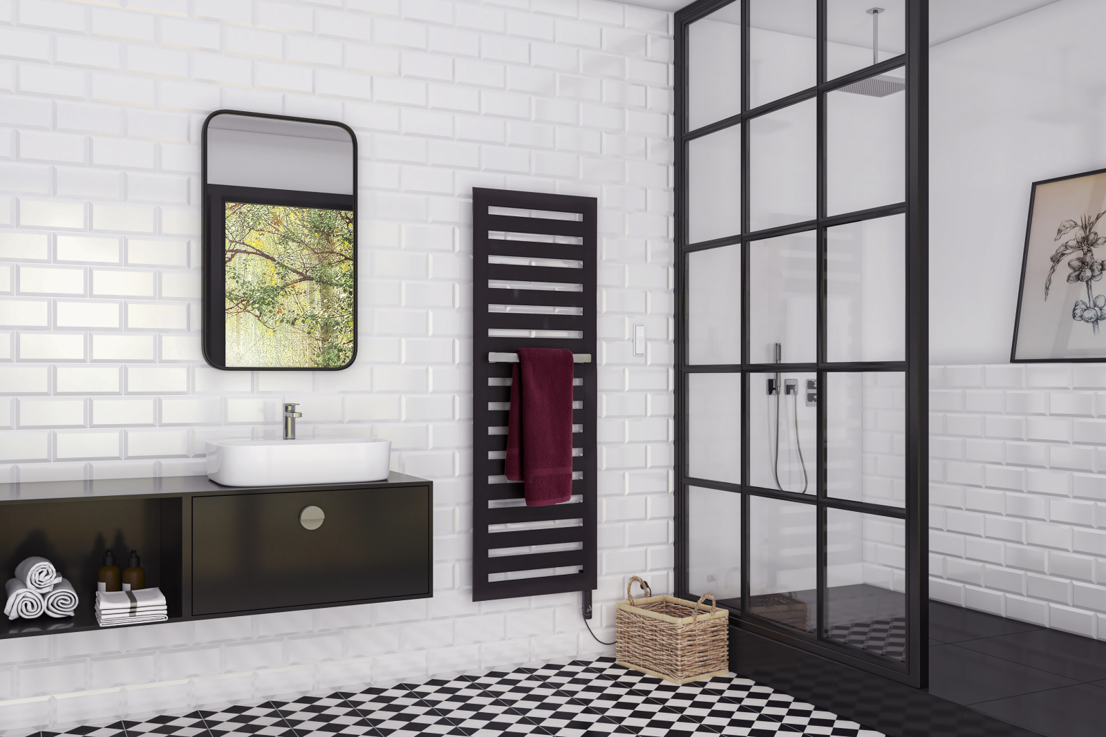 Zehnder_RAD_Metropolitan-Bar-EL_IHC_TrafficBlack_milieu-bathroom2 Rendering Decorative radiator
