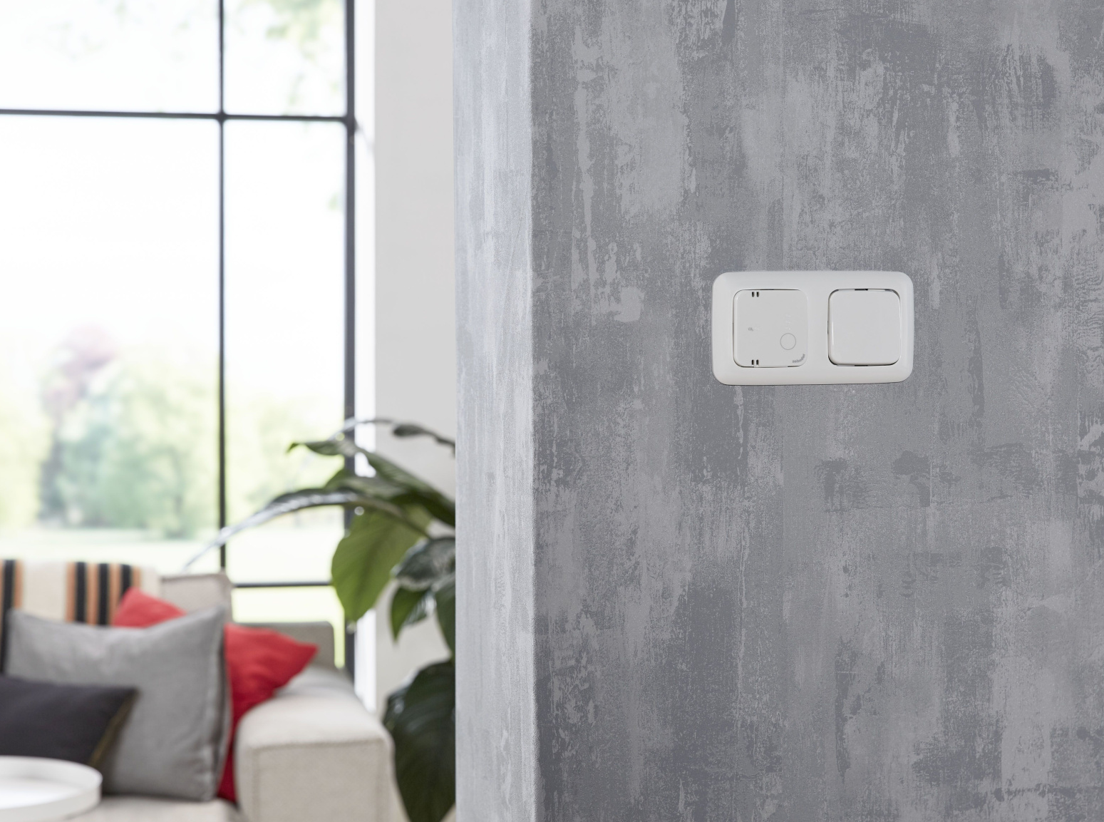 Rendering Zehnder CO2 Sensor RF Comfortable indoor ventilation Front view