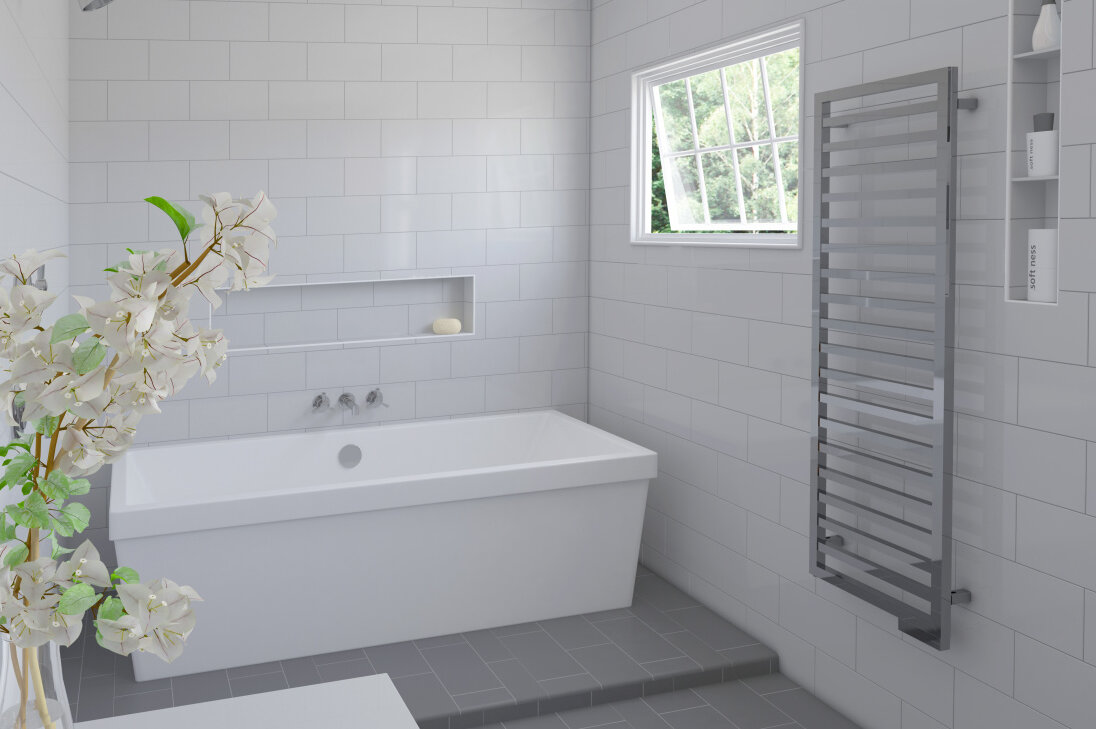 Zehnder_RAD_Quaro-EL_AI39_010_QAEC-140-045-GS_Comp Rendering Zehnder Quaro Decorative radiator Angled view