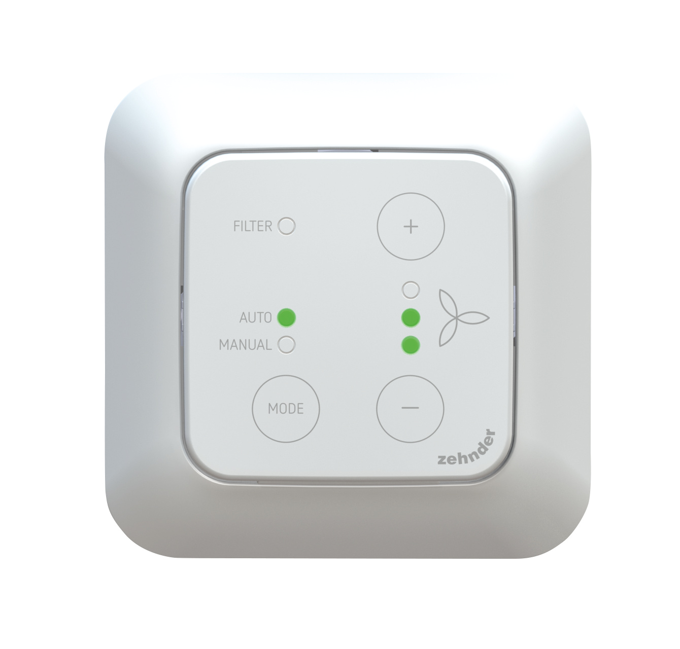 Cut-Out Zehnder ComfoSwitch C Comfortable indoor ventilation Front view