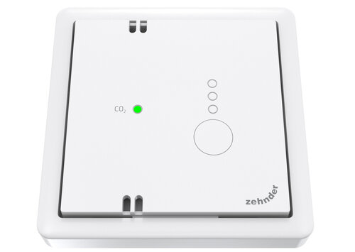 Cut-Out Zehnder CO₂ Room Sensor Comfortable indoor ventilation Front view