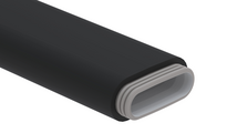 ComfoTube Therm Flat 51 ventilation tube, 51x138 mm, 10 m, black, insulated